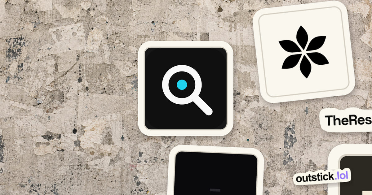 Mydentify sticker in its place on the Outstick wall